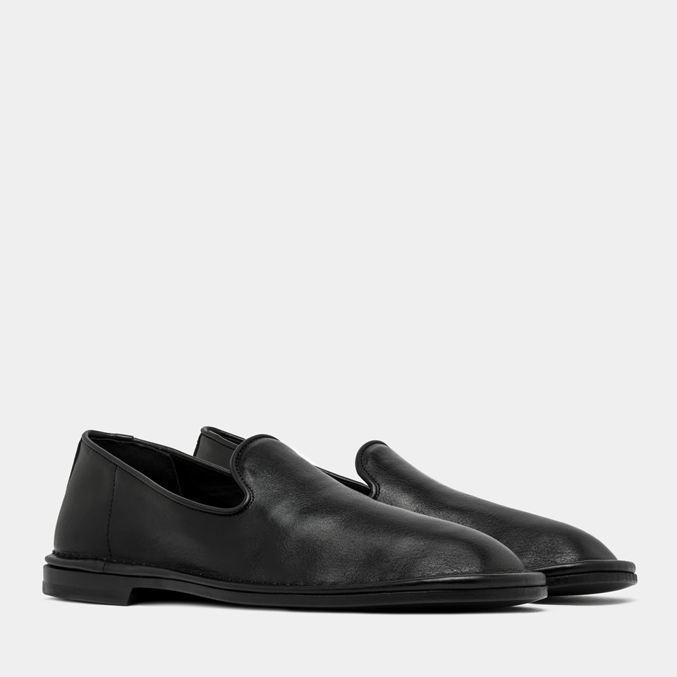 BUTTERO: SLIPPER ERCOLE IN PELLE NERO