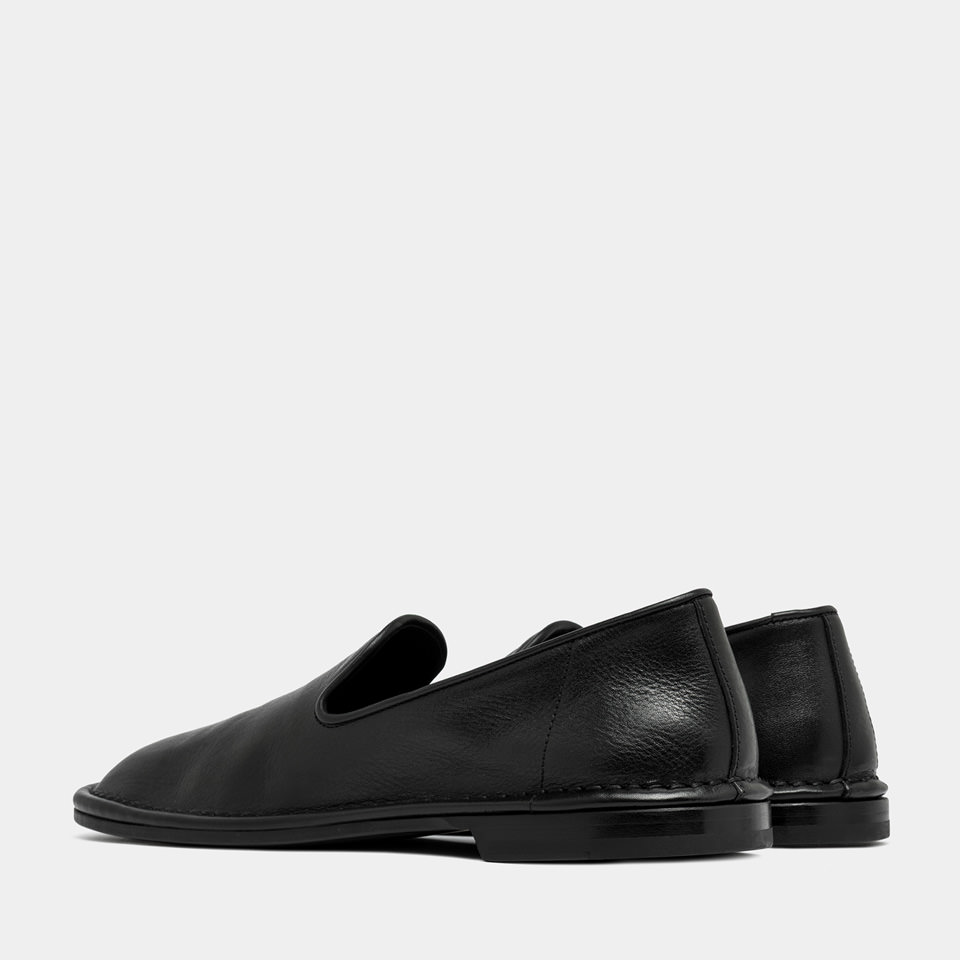 BUTTERO: SLIPPER ERCOLE IN PELLE NERO