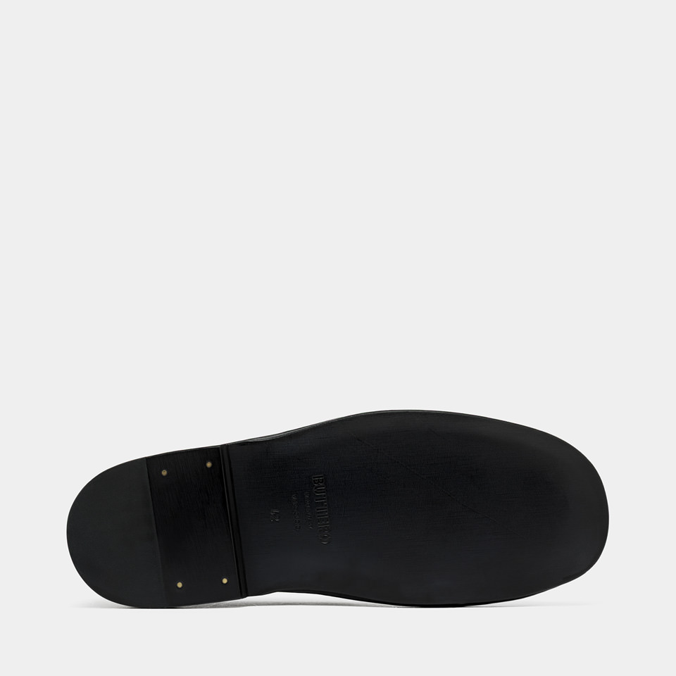BUTTERO: SLIPPER ERCOLE IN PELLE NERO