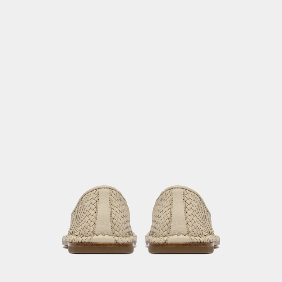 BUTTERO: SLIPPER ERCOLE IN PELLE PANNA
