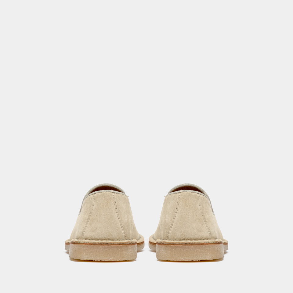 BUTTERO: ERCOLE SLIPPERS IN BEIGE SUEDE
