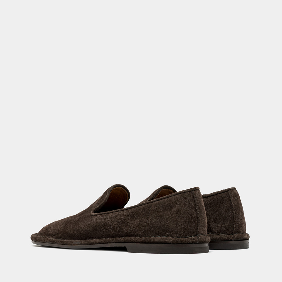 BUTTERO: SLIPPER ERCOLE IN SUEDE MOKA