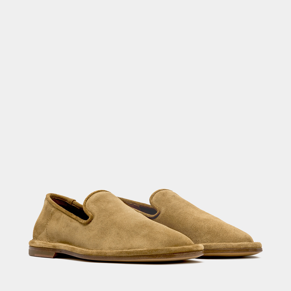 BUTTERO: SLIPPER ERCOLE IN SUEDE RAME