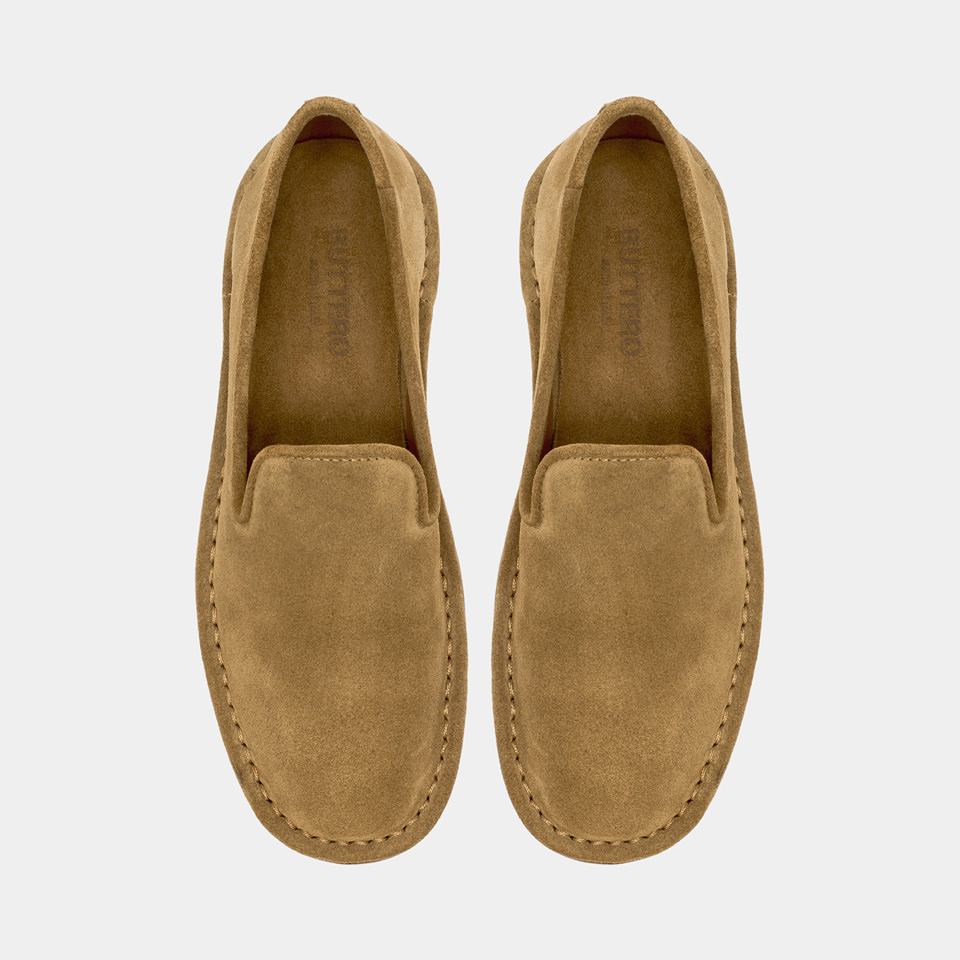 BUTTERO: SLIPPER ERCOLE IN SUEDE RAME
