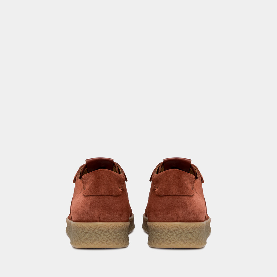 BUTTERO: CRESPO SNEAKERS IN RUST RED SUEDE