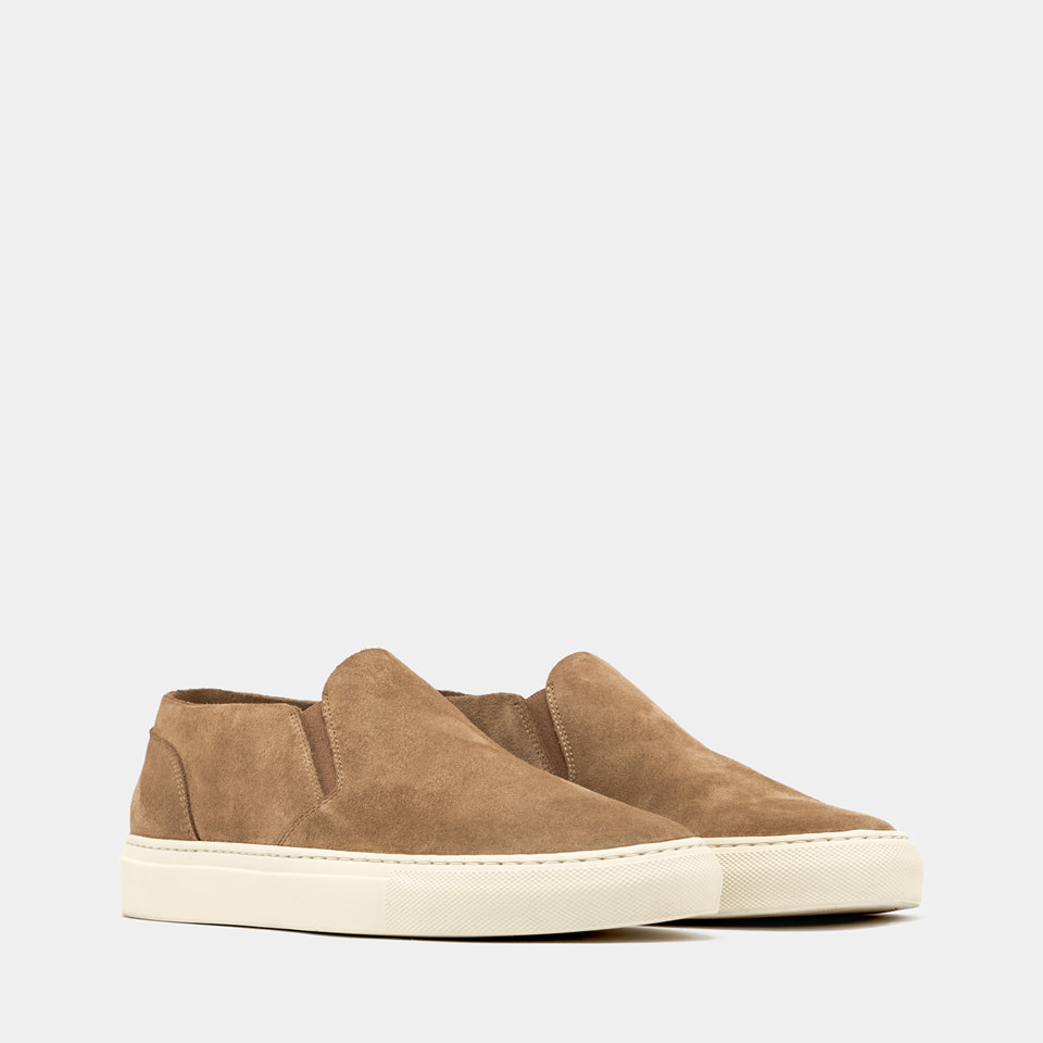 BUTTERO: TANINO SNEAKERS IN COPPER SUEDE