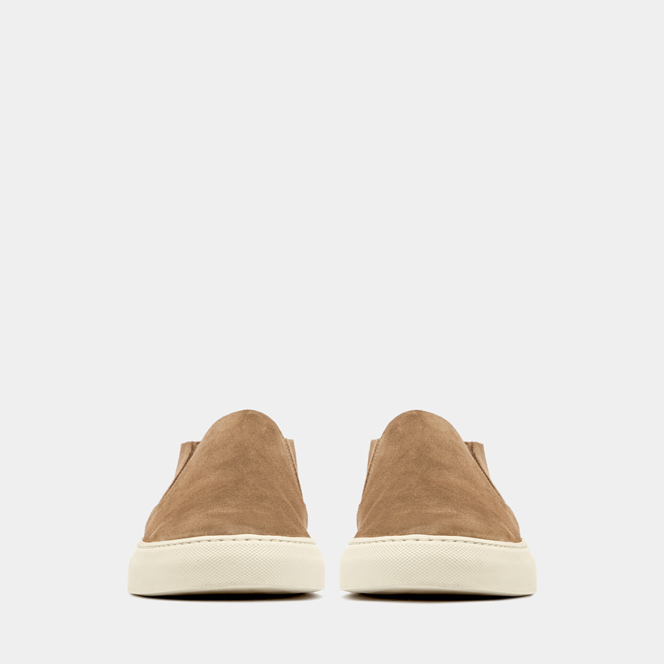 BUTTERO: TANINO SNEAKERS IN COPPER SUEDE