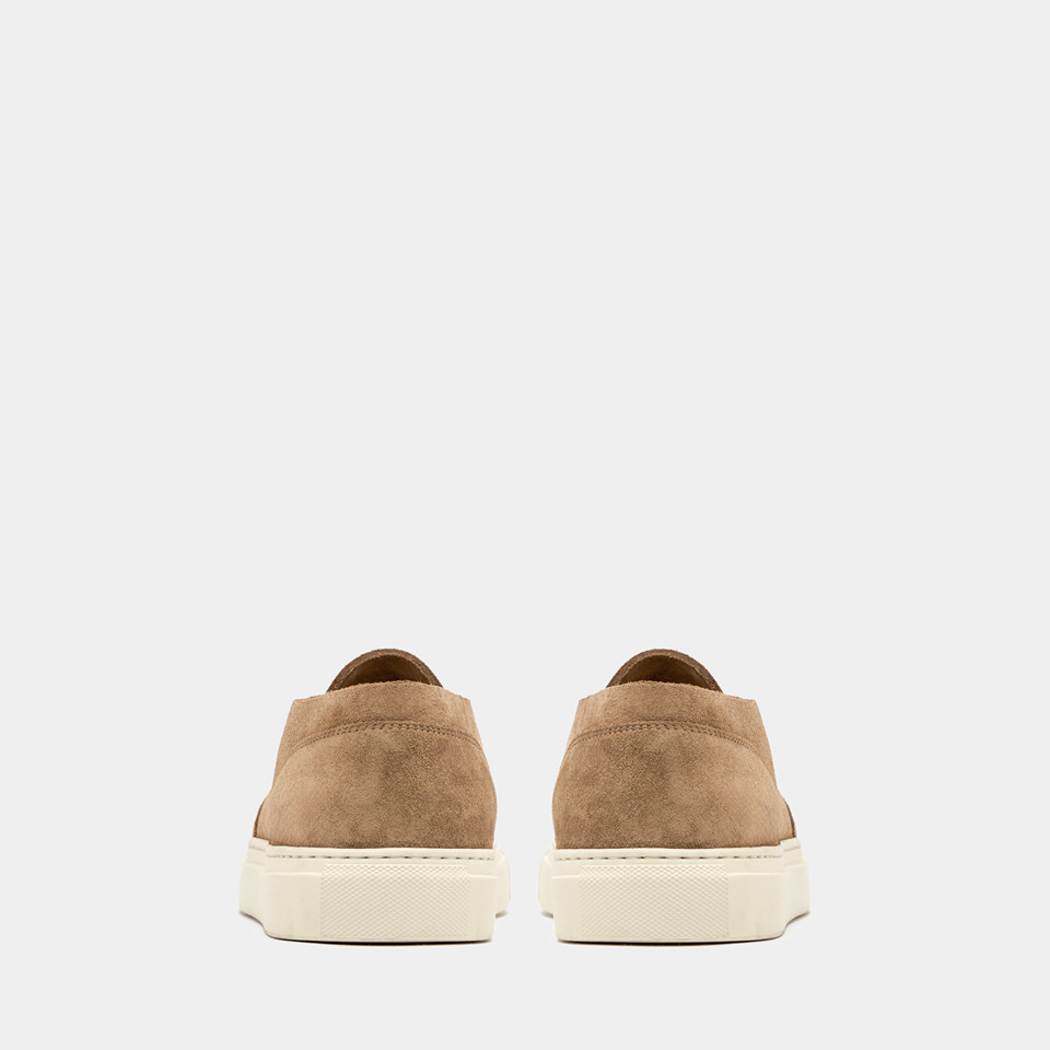 BUTTERO: TANINO SNEAKERS IN COPPER SUEDE