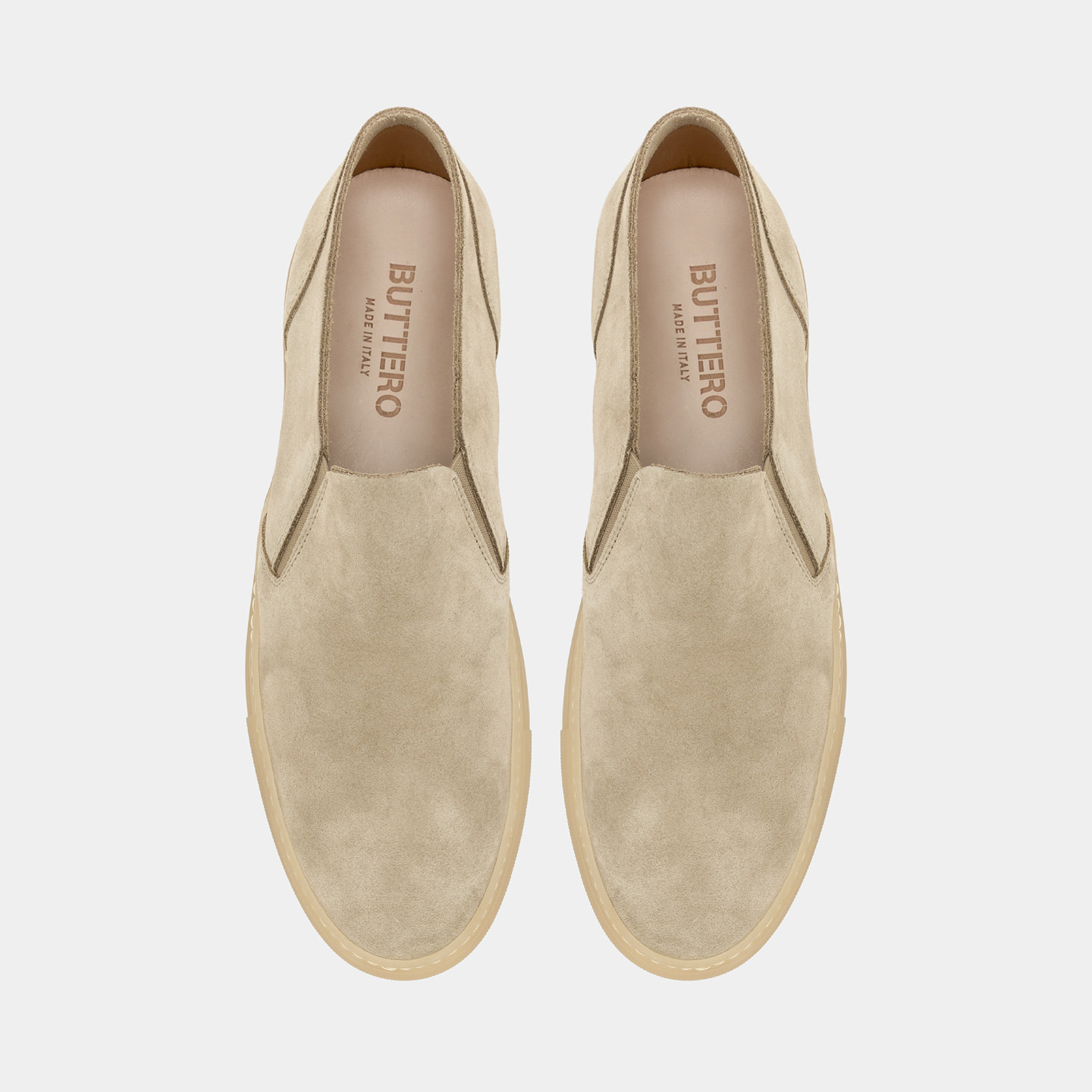 BUTTERO TANINO SLIP ON SNEAKERS IN BEIGE SUEDE B11601GORH-UG1/119-TAOS