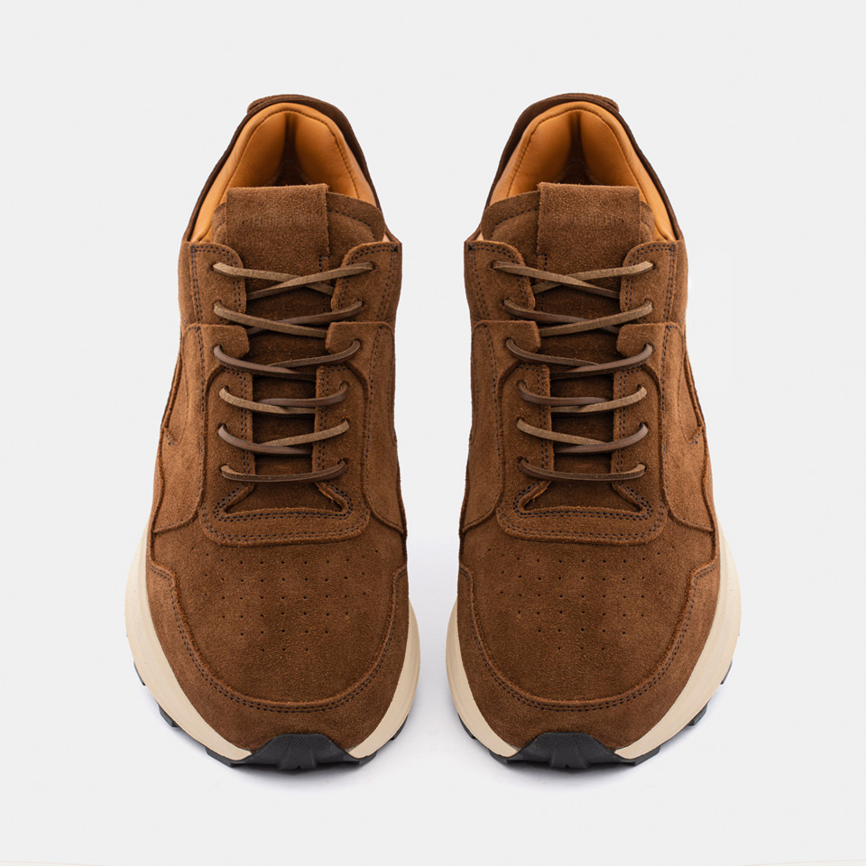 BUTTERO: SNEAKER VINCI IN SUEDE SIGARO