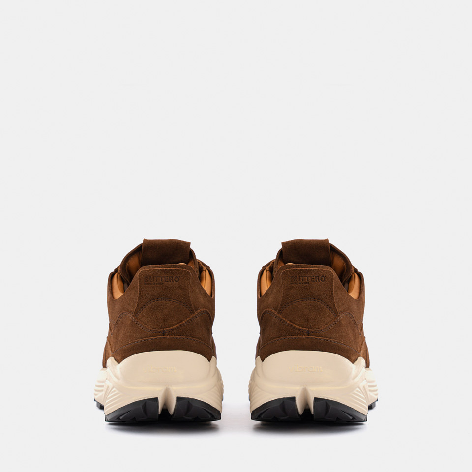 BUTTERO: SNEAKER VINCI IN SUEDE SIGARO