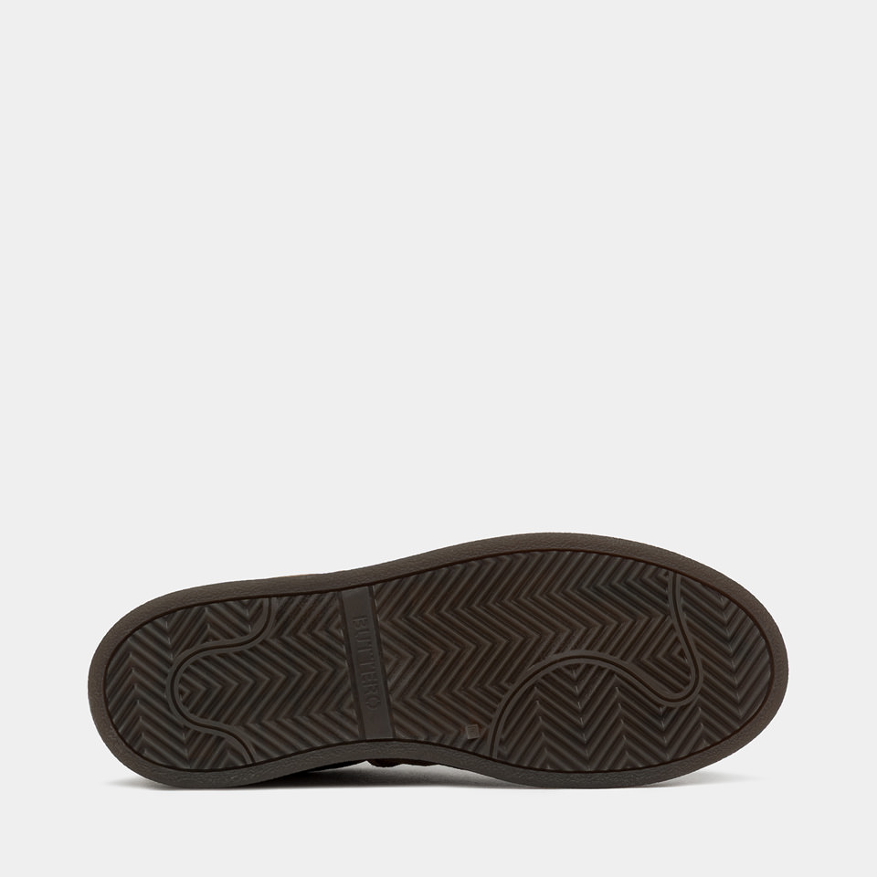 BUTTERO: BURRO SNEAKERS IN BLACK LEATHER