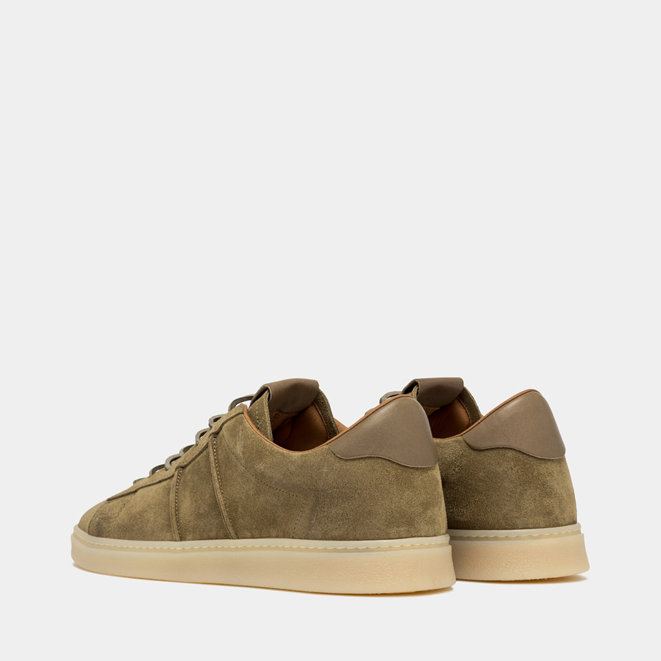 BUTTERO: SNEAKERS BURRO EN SUÈDE GRIS PLOMB