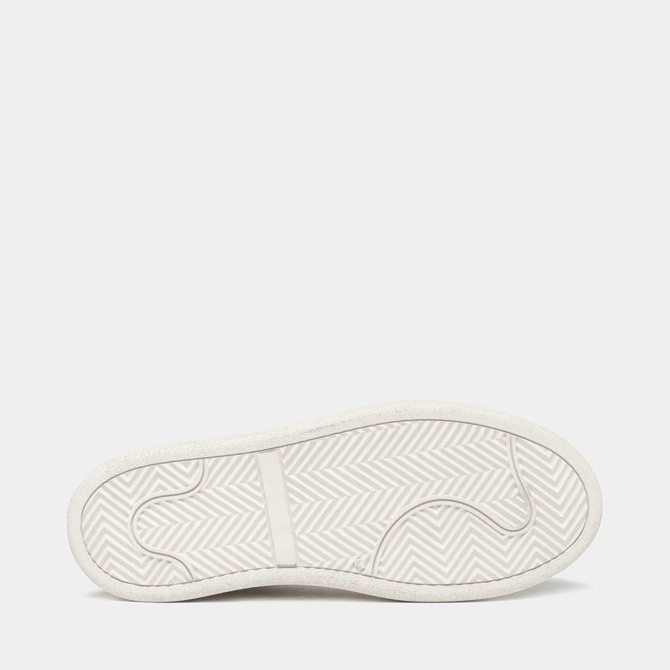 BUTTERO: CIRCOLO SNEAKERS IN WHITE LEATHER