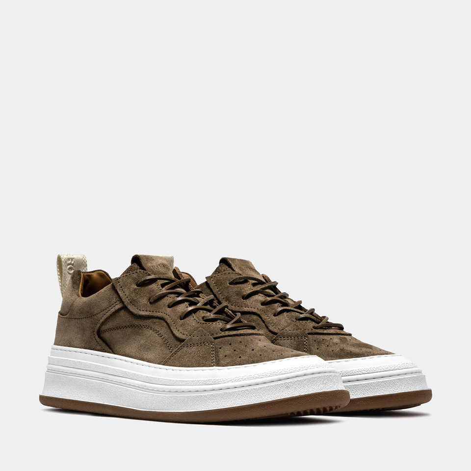 BUTTERO: SNEAKERS CIRCOLO IN SUEDE COCCO