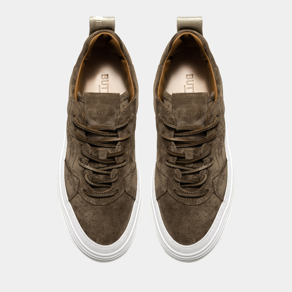 BUTTERO: SNEAKERS CIRCOLO IN SUEDE COCCO