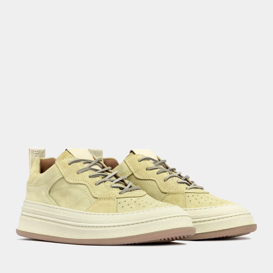 BUTTERO: CIRCOLO SNEAKERS IN STRAW SUEDE