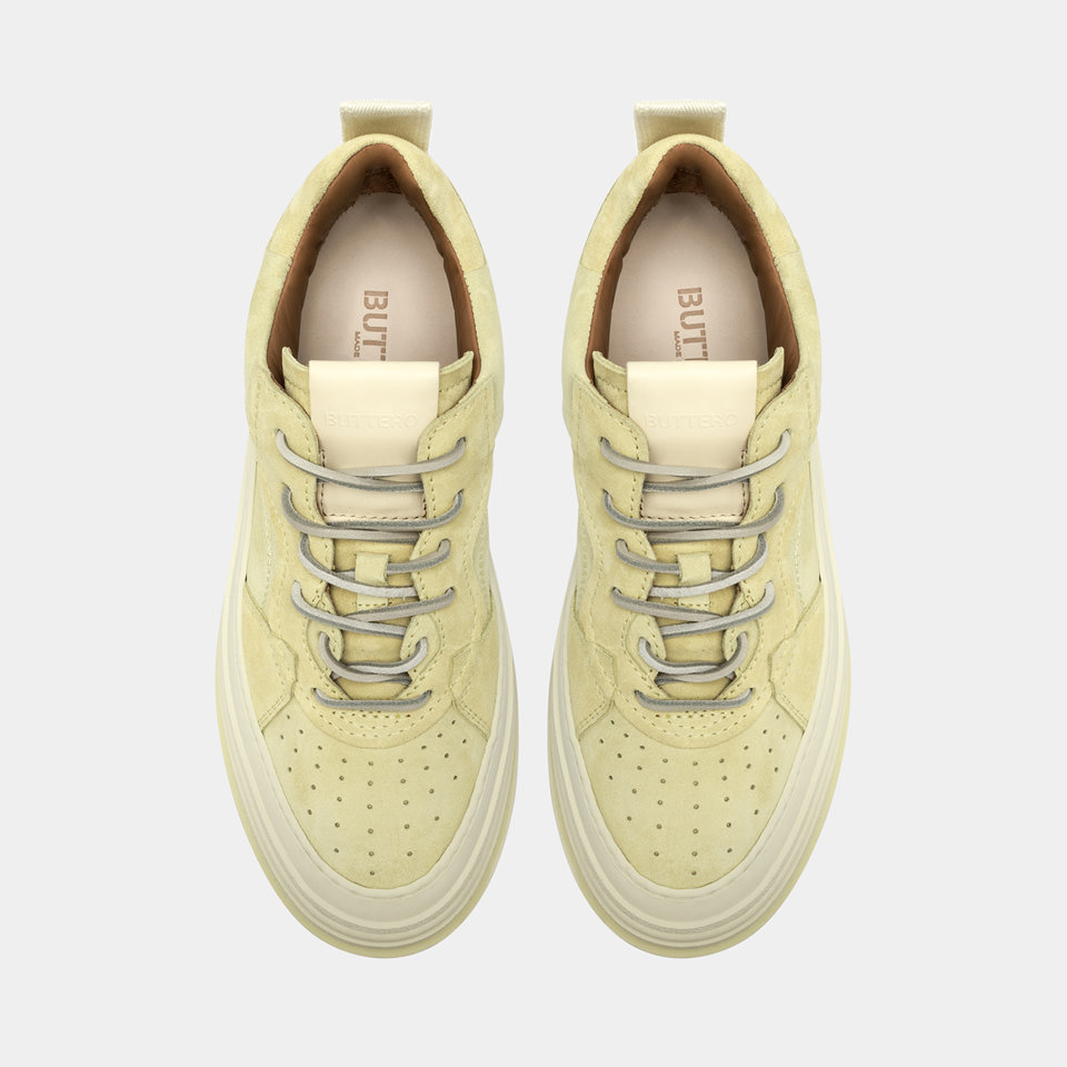 BUTTERO: CIRCOLO SNEAKERS IN STRAW SUEDE