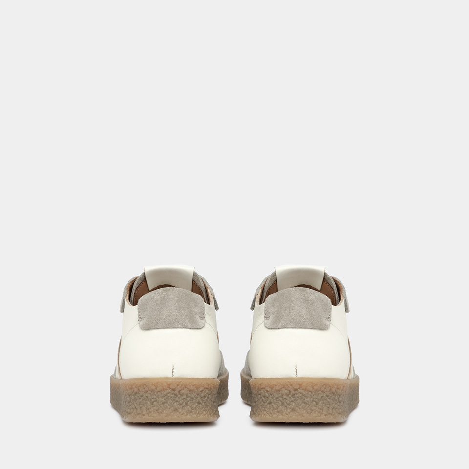 BUTTERO: CRESPO SNEAKERS IN WHITE LEATHER 
