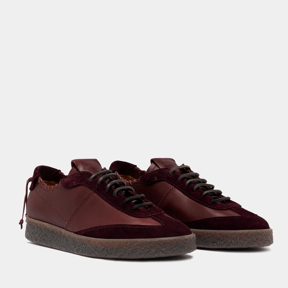 BUTTERO: SNEAKERS CRESPO IN PELLE DARK CHILE