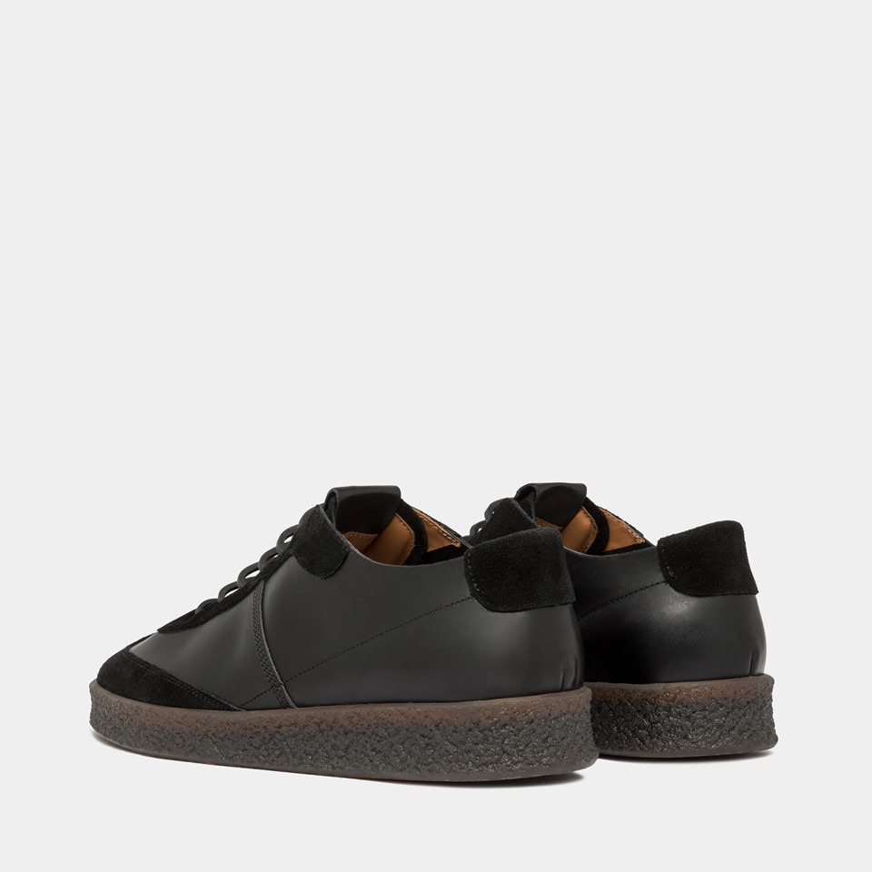 BUTTERO: CRESPO SNEAKERS IN BLACK LEATHER