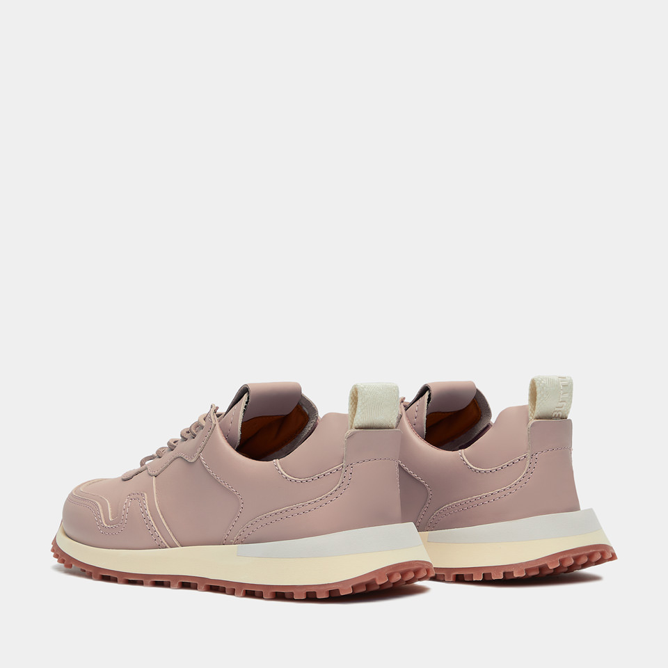 BUTTERO: FUTURA SNEAKERS IN ANTIQUE PINK LEATHER