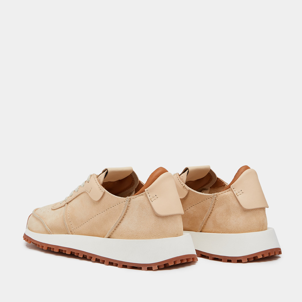 BUTTERO: FUTURA SNEAKERS IN CAMEL BROWN SUEDE