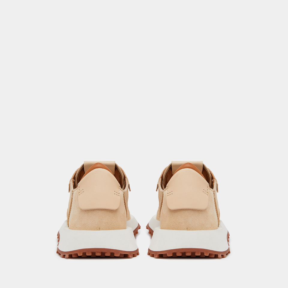 BUTTERO: FUTURA SNEAKERS IN CAMEL BROWN SUEDE