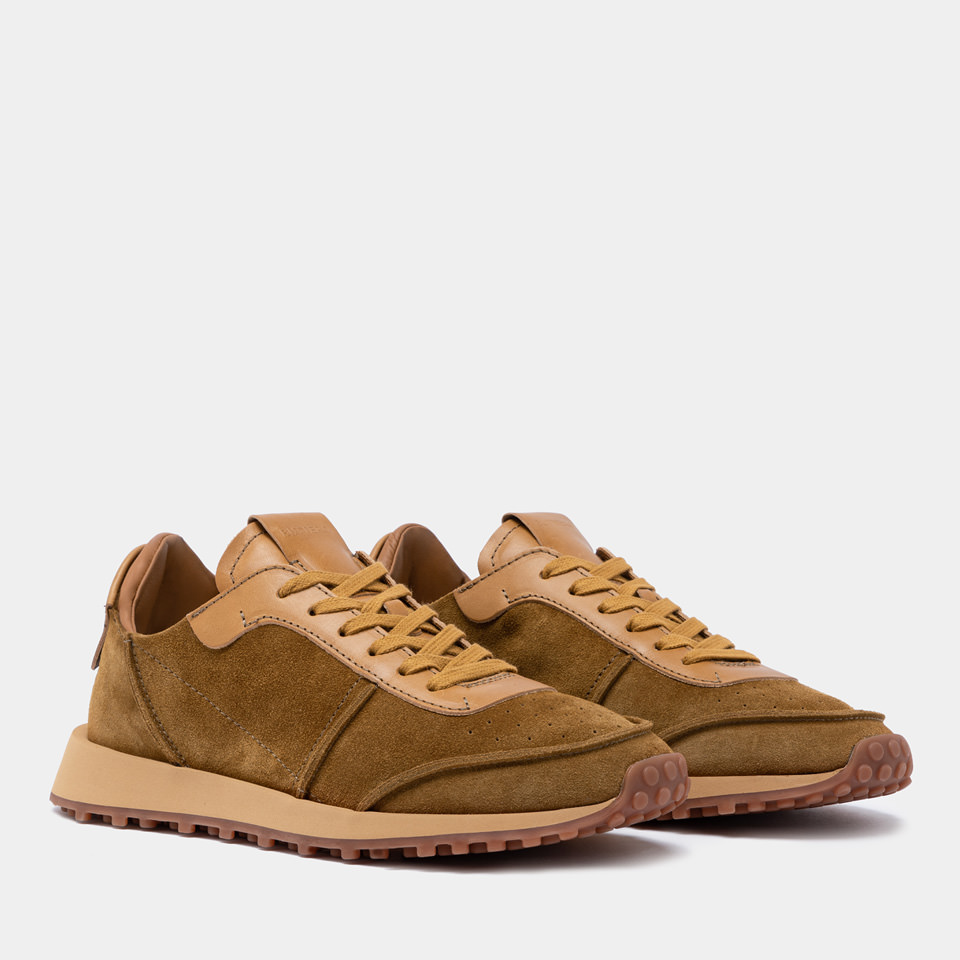 BUTTERO: SNEAKERS FUTURA IN SUEDE CURRY