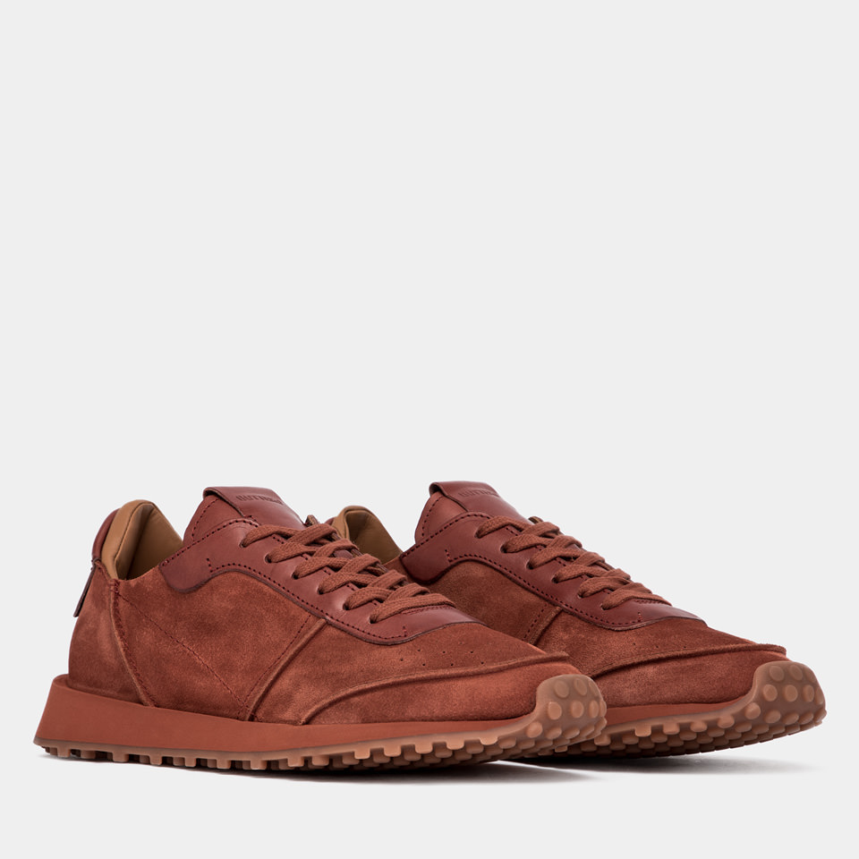 BUTTERO: SNEAKERS FUTURA IN SUEDE RUST