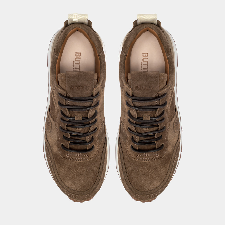 BUTTERO: BASKET FUTURA EN DAIM TABAC