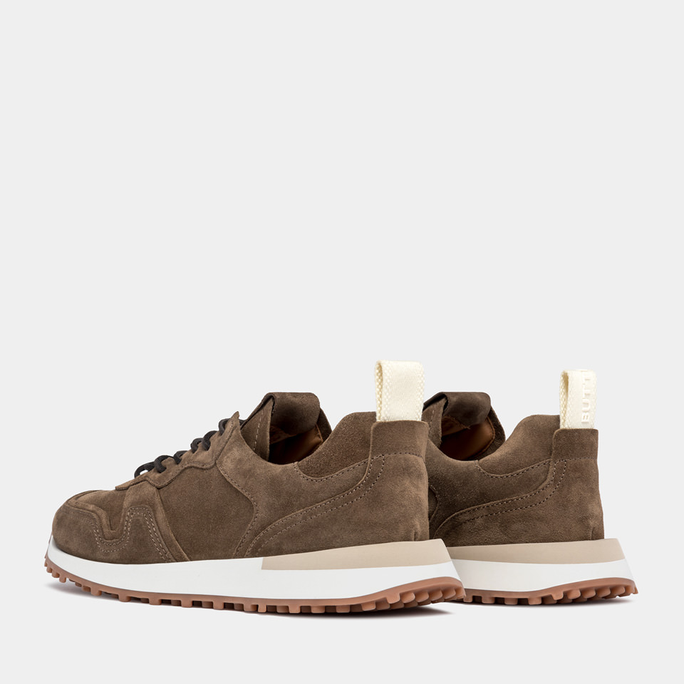 BUTTERO: SNEAKERS FUTURA IN SUEDE TABACCO