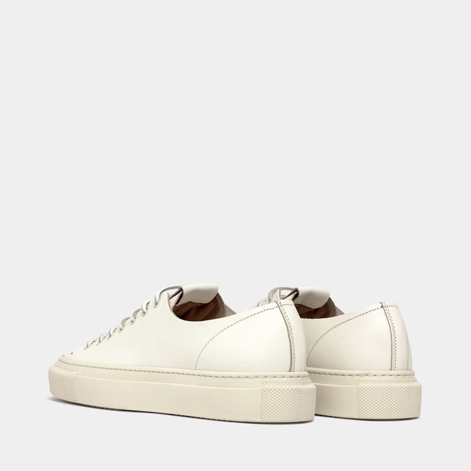 BUTTERO: SNEAKERS TANINA IN PELLE BIANCO