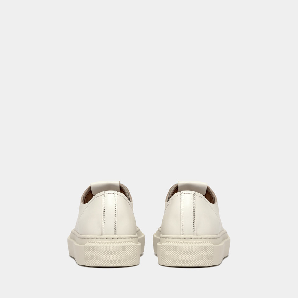 BUTTERO: TANINA SNEAKERS IN WHITE LEATHER 