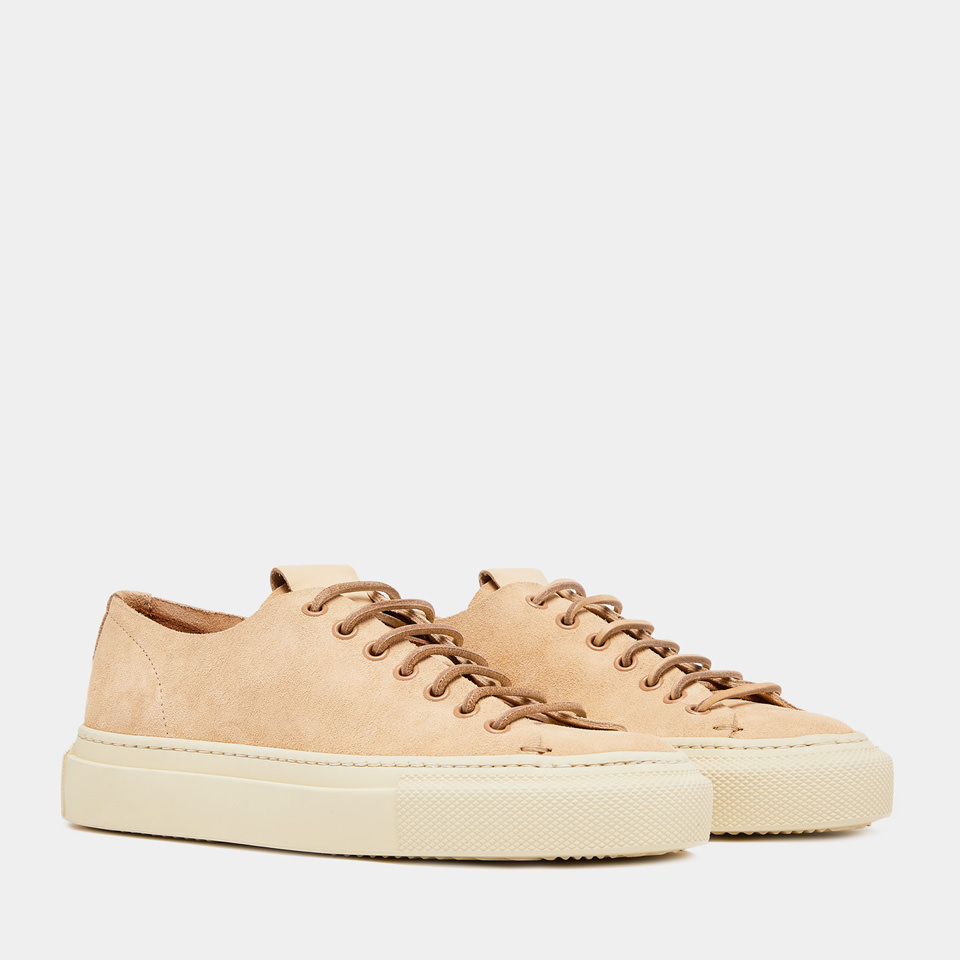 BUTTERO: SNEAKERS TANINA IN SUEDE CAMEL