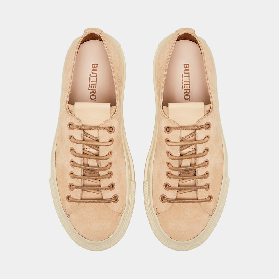 BUTTERO: SNEAKERS TANINA IN SUEDE CAMEL