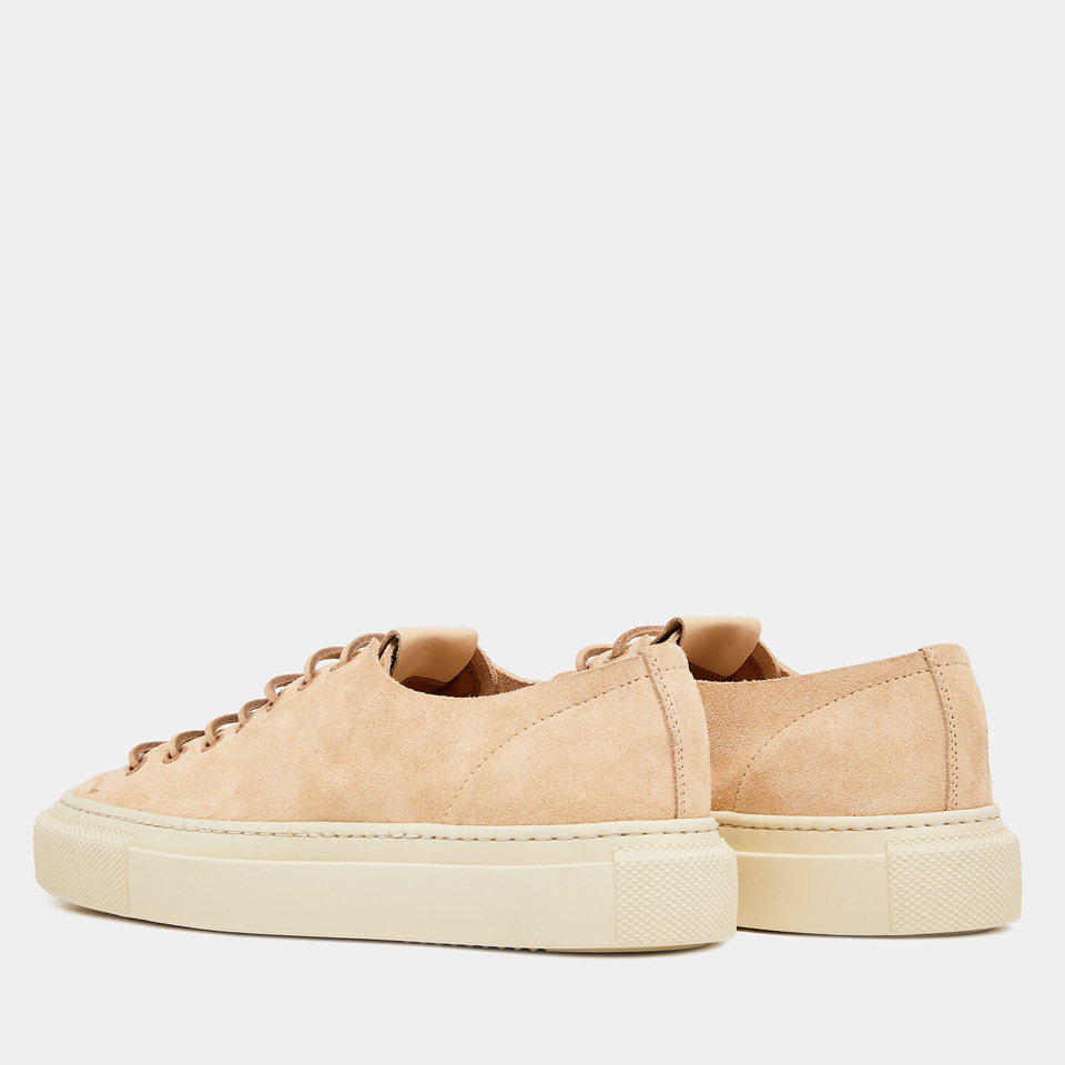 BUTTERO: TANINA SNEAKERS IN CAMEL BROWN SUEDE