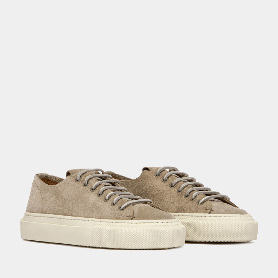 BUTTERO: TANINA SNEAKERS IN SAND SUEDE
