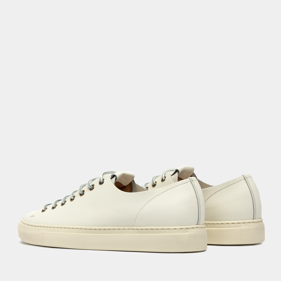 BUTTERO: TANINO SNEAKERS IN WHITE LEATHER