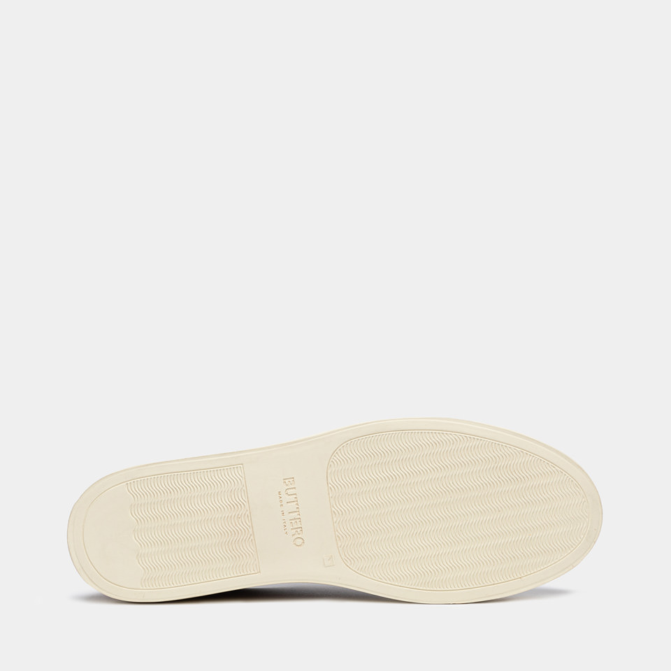 BUTTERO: TANINO SNEAKERS IN NATURAL COLOR LEATHER
