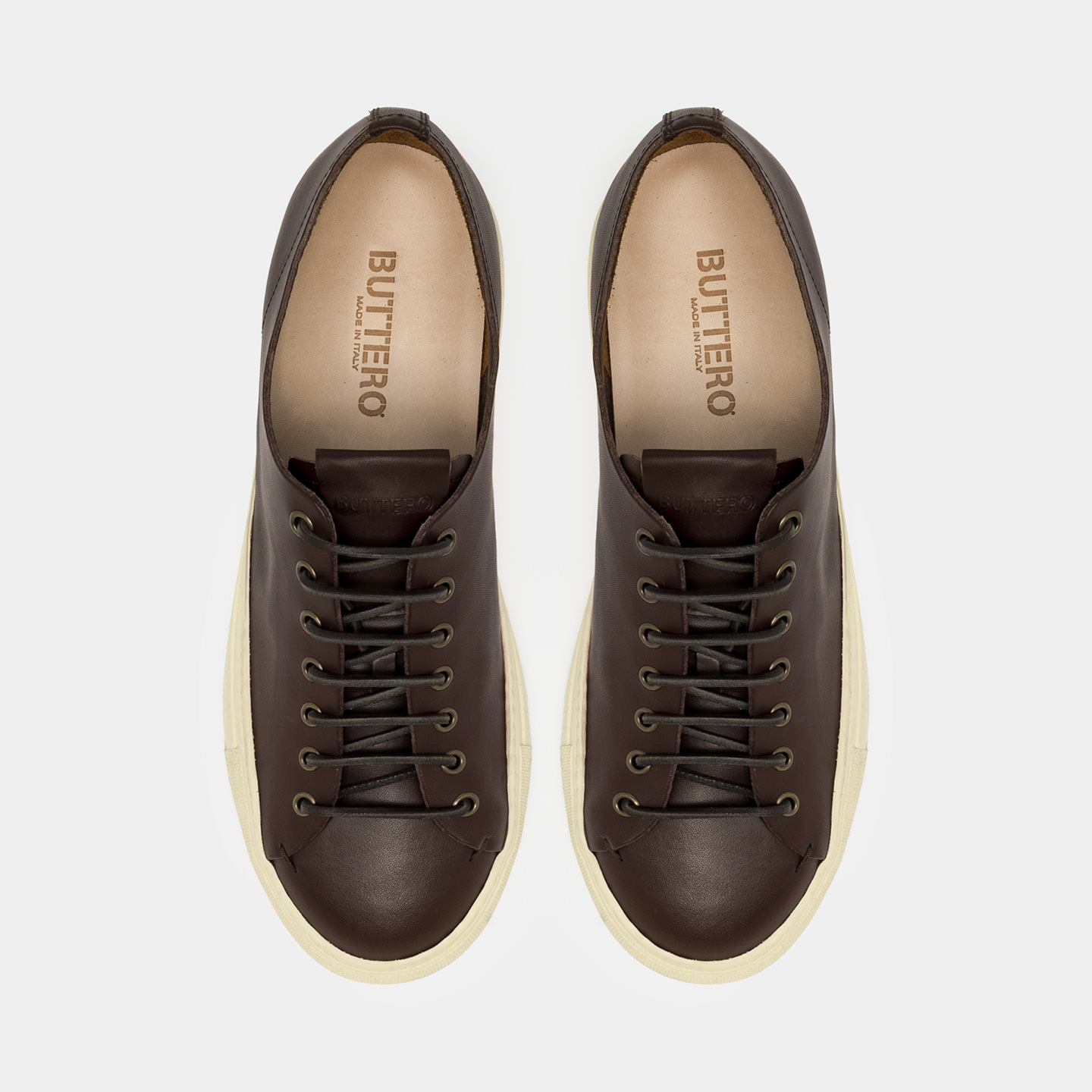 BUTTERO｜SNEAKERS (B10630 ROUS 18) BUTTERO TANINO SNEAKERS IN EBONY LEATHER B11600ETRUS-UG1/03