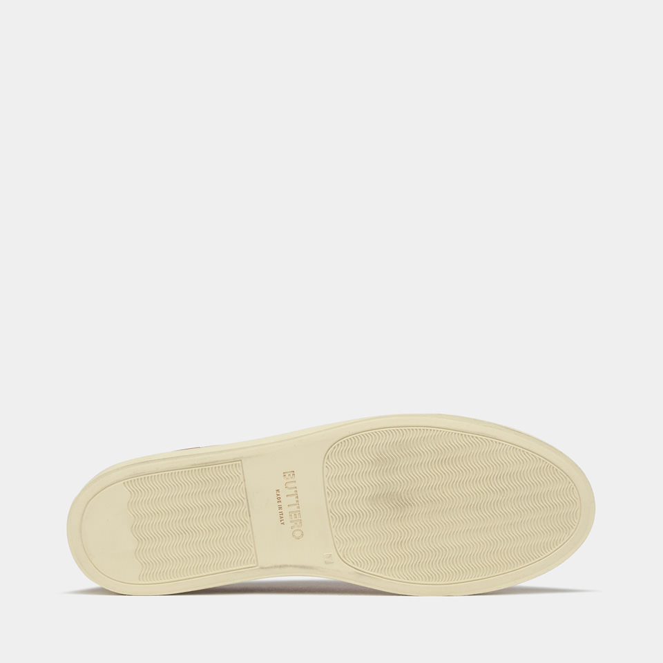 BUTTERO: TANINO SNEAKERS IN HONEY COLOR LEATHER