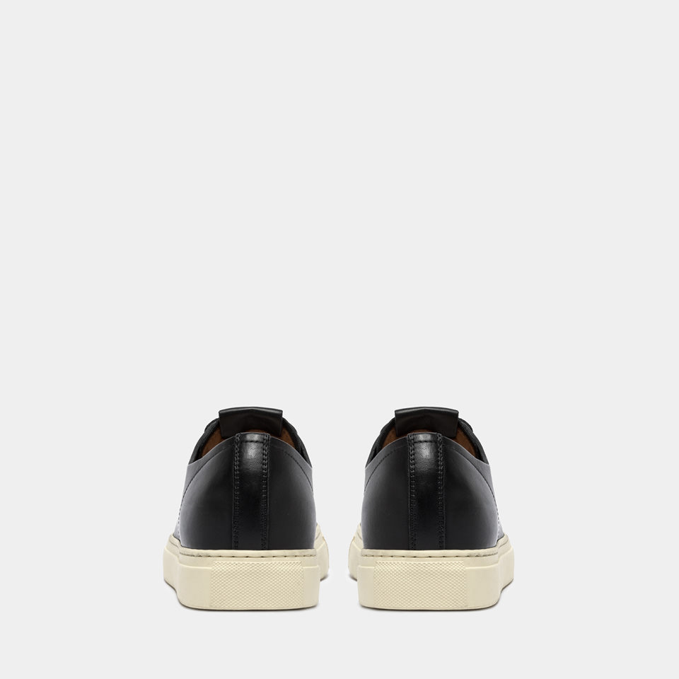 BUTTERO: TANINO SNEAKERS IN BLACK LEATHER