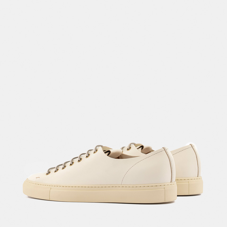 BUTTERO: SNEAKERS TANINO IN PELLE PANNA