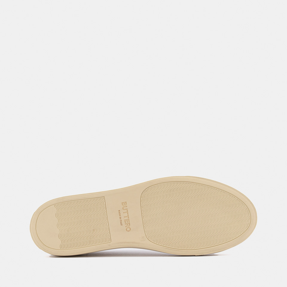 BUTTERO: SNEAKERS TANINO IN PELLE PANNA