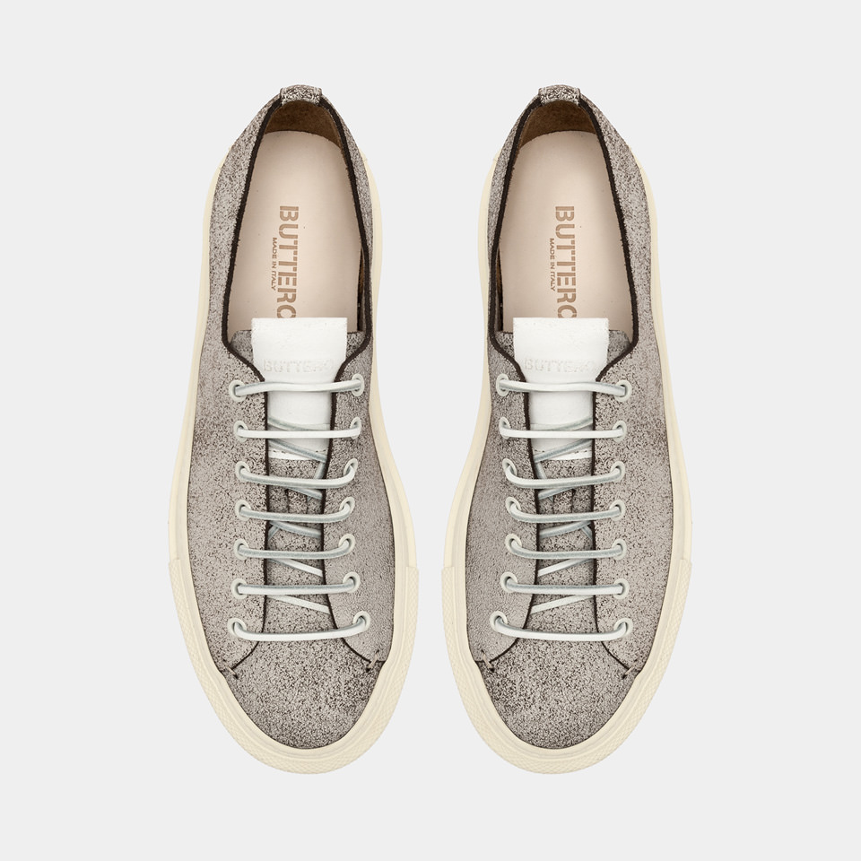 BUTTERO: SNEAKERS TANINO IN SUEDE COTTO