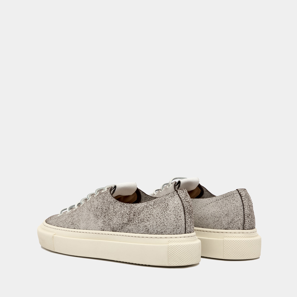 BUTTERO: SNEAKERS TANINO IN SUEDE COTTO