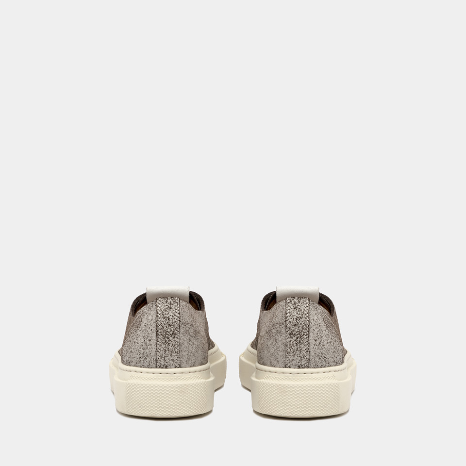 BUTTERO: SNEAKERS TANINO IN SUEDE COTTO