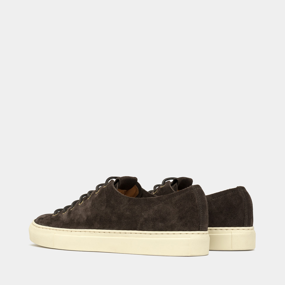 BUTTERO: SNEAKERS TANINO EN DAIM MOKA