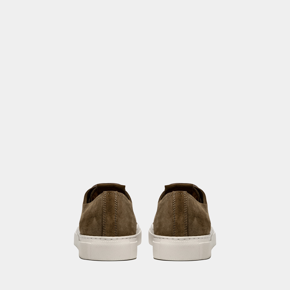 BUTTERO: TANINO SNEAKERS IN SAND BROWN SUEDE